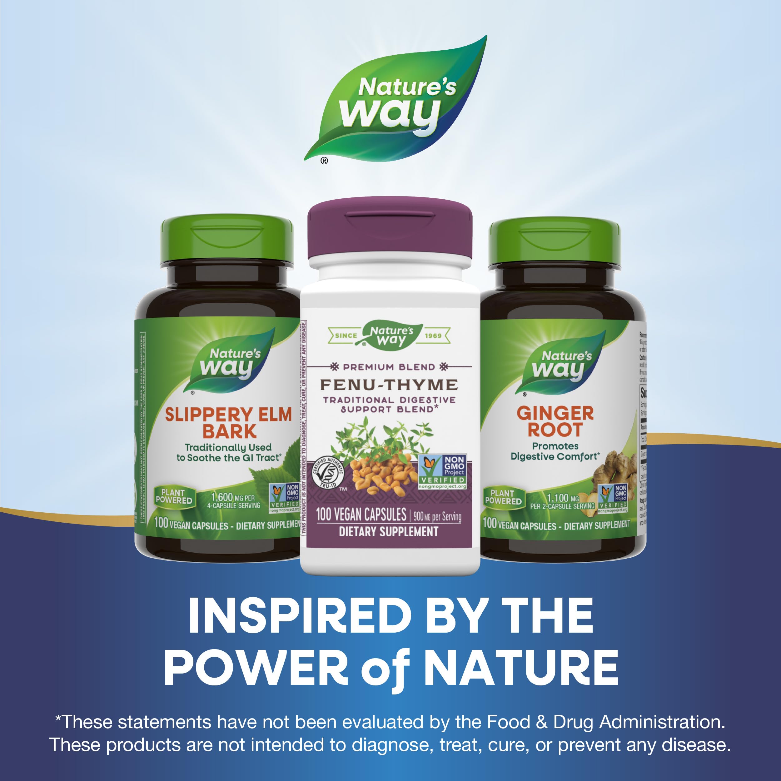 Bottle of Fenu-Thyme with 100 vegan capsules