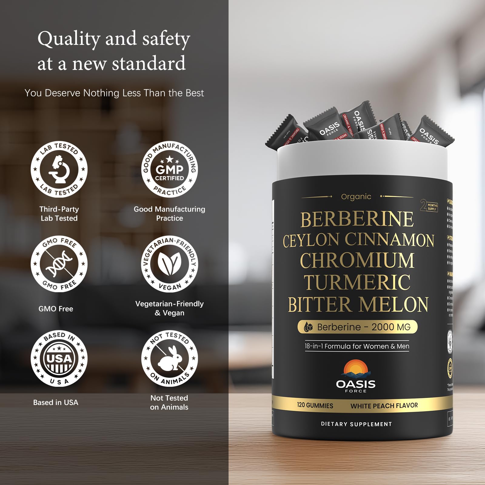 Fenugreek and berberine ingredients in gummies