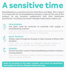 Herbs fenugreek fennel and milk thistle for breastfeeding support
