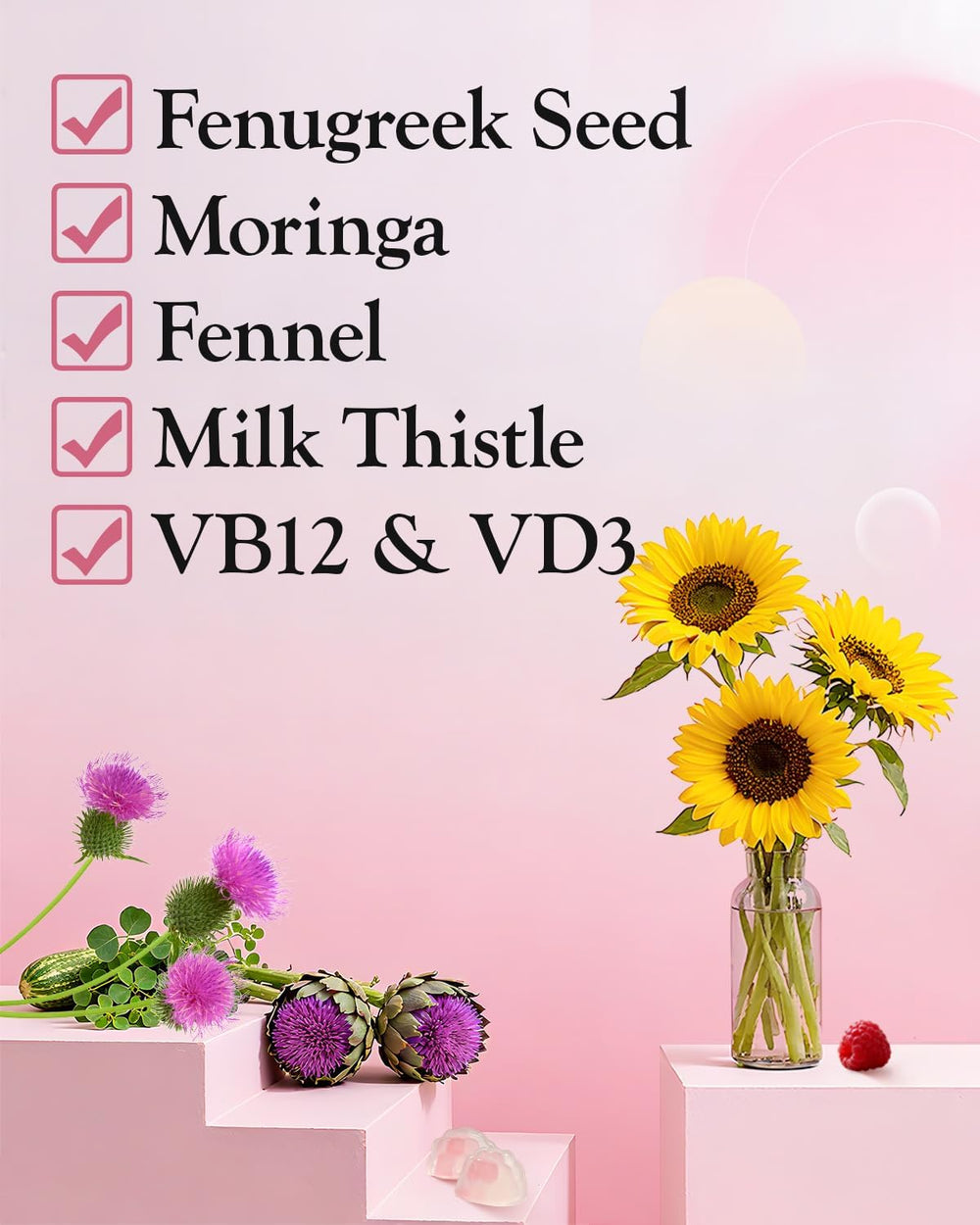 Illustration of fenugreek herb used in the formula.