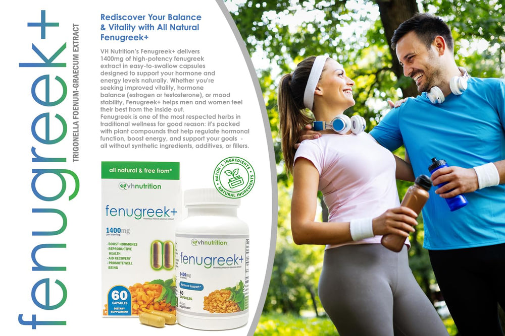 Close-up of Fenugreek+ capsules