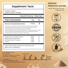 16-mushroom adaptogen blend including Lion's Mane, Reishi and Cordyceps