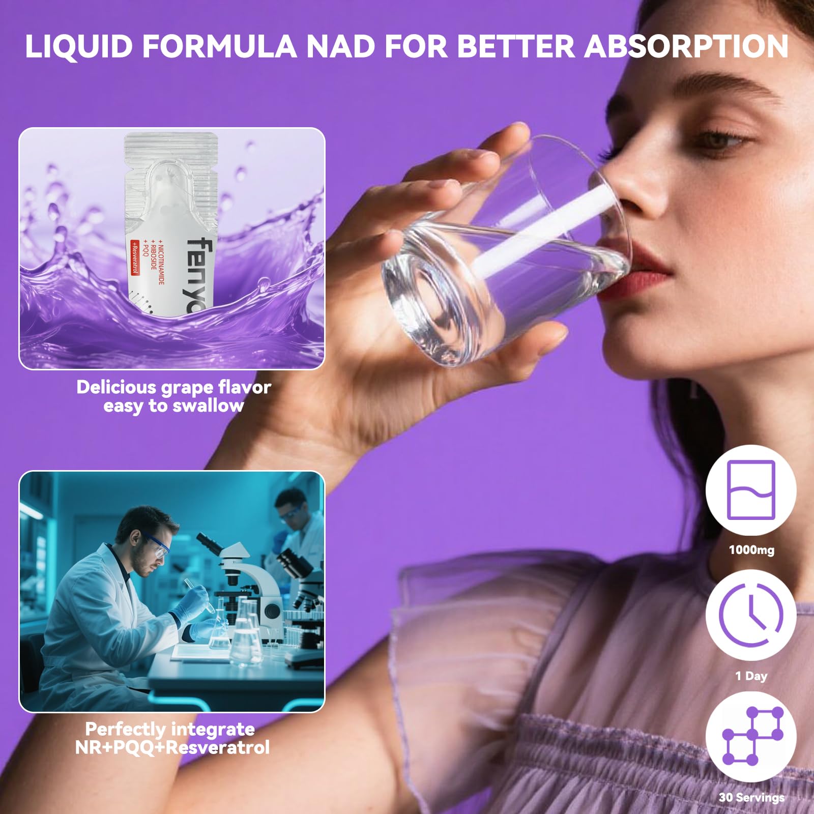 NAD booster product emphasis for energy and vitality