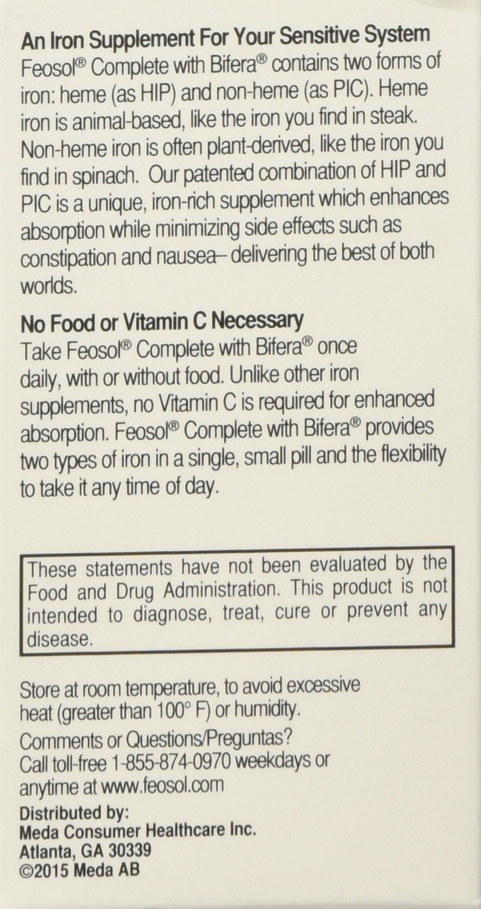 Feosol Complete 30-caplets pack detail