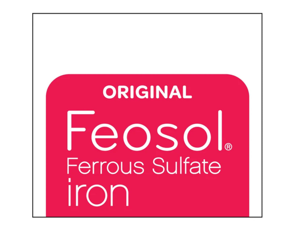 Nutrition facts panel for Feosol Original Iron Supplement
