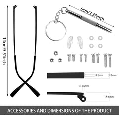 Metal replacement temple for glasses polished finish