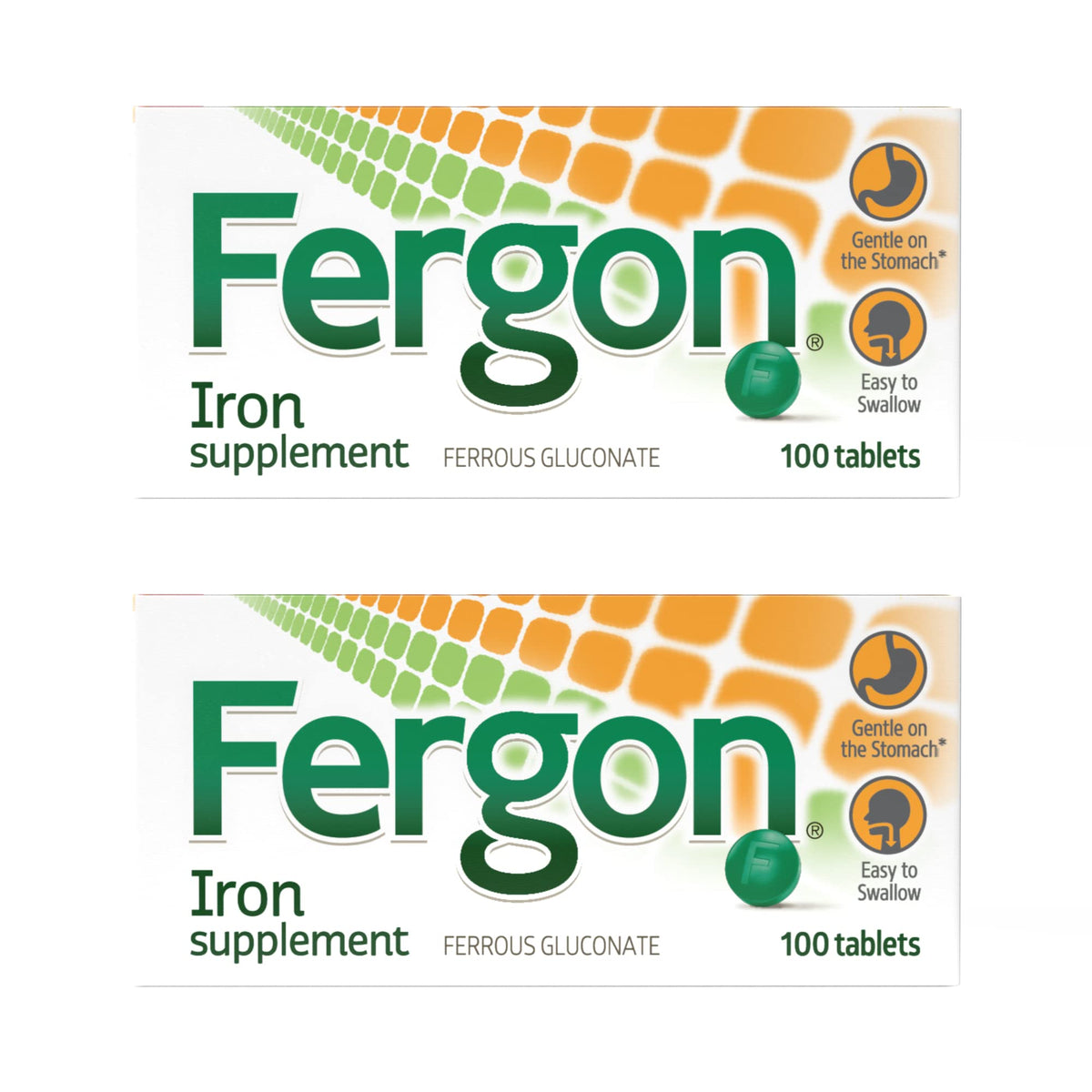 Fergon iron supplement tablets bottle (100-count) pack of 2