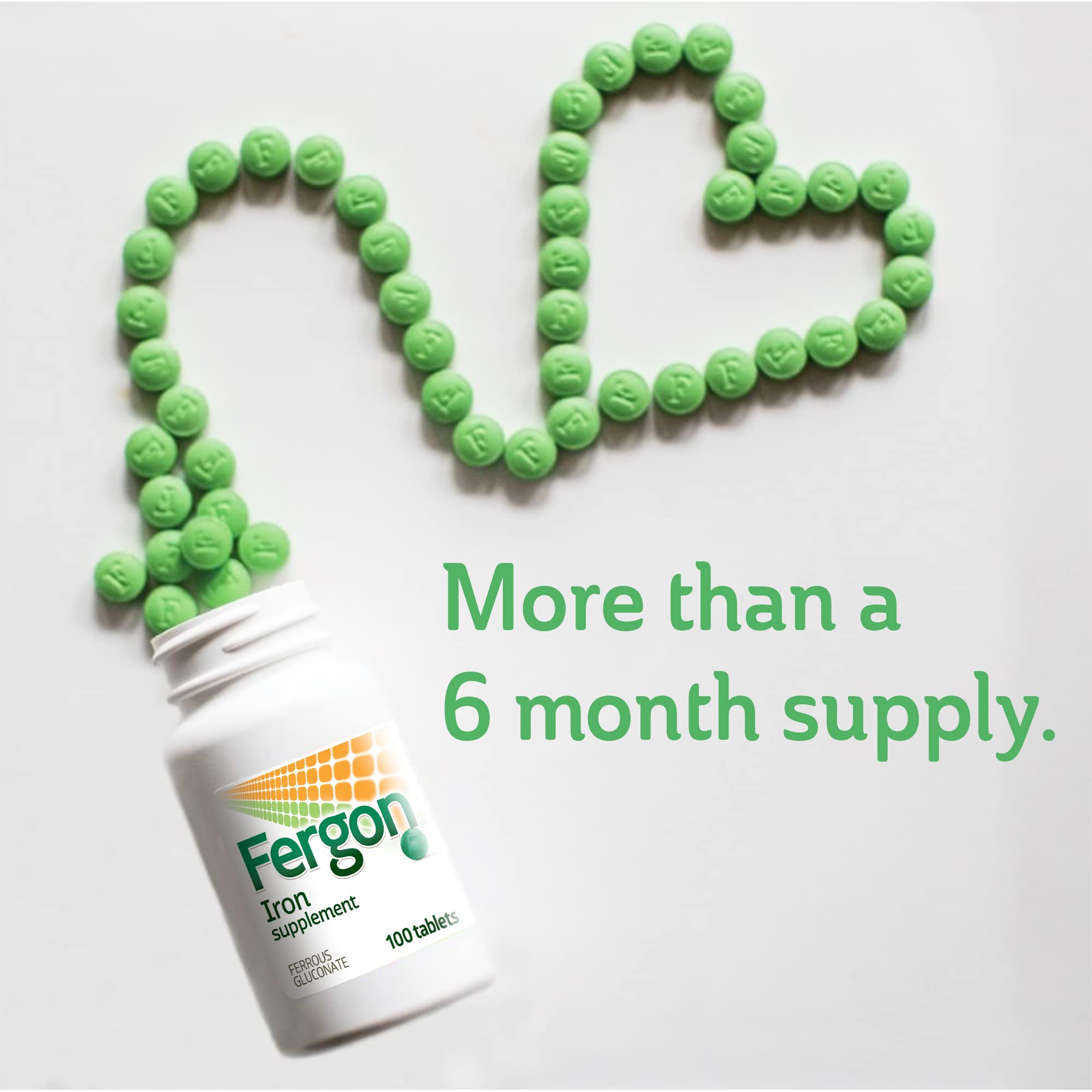 Iron tablets in hand