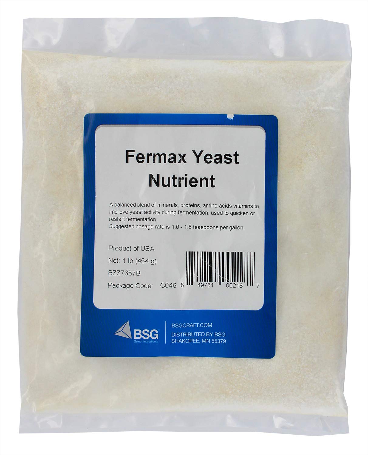 Fermax Yeast Nutrient 1lb Two Pack packaging and ingredients