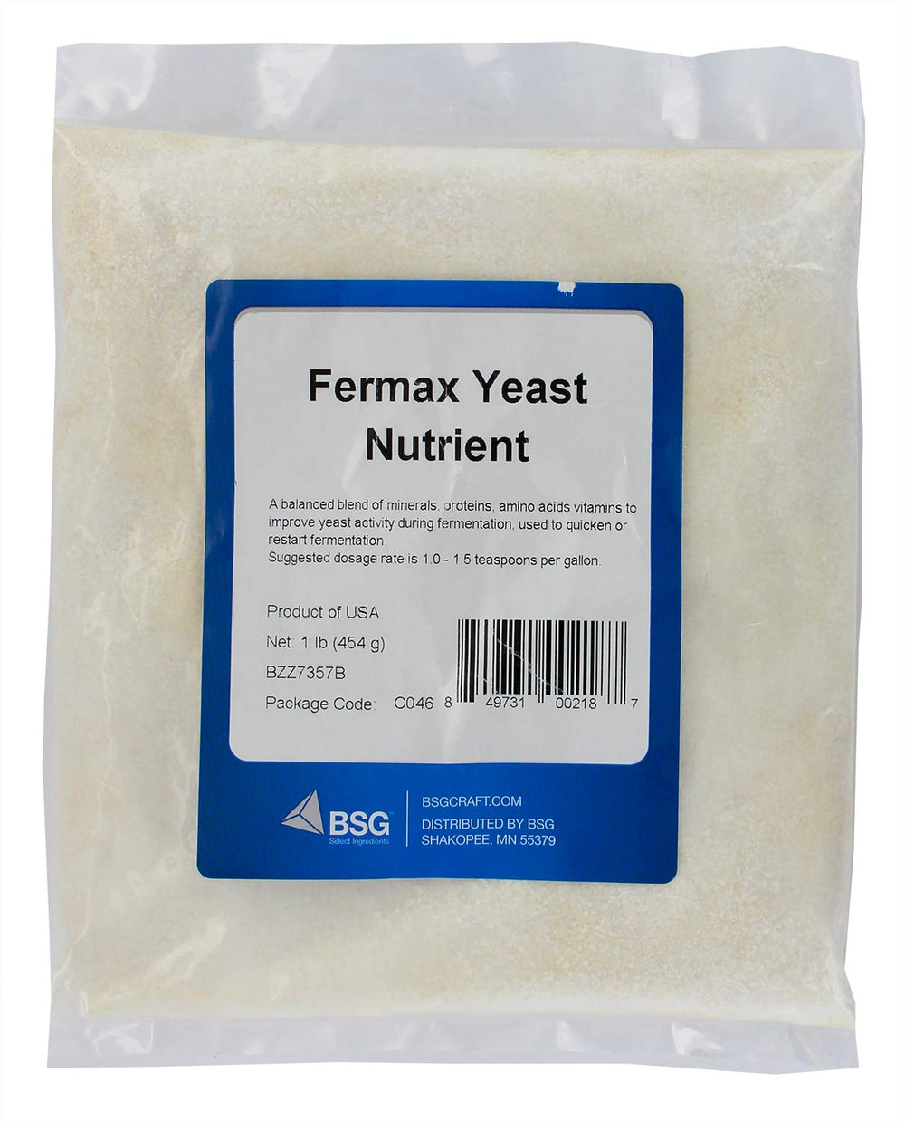 Fermax Yeast Nutrient 1lb Two Pack packaging and ingredients