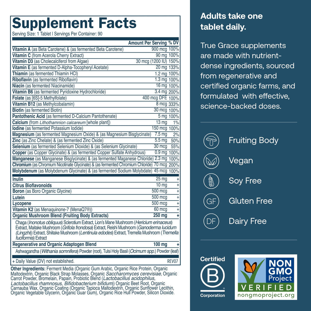 Illustration of fermented minerals and chelated vitamins