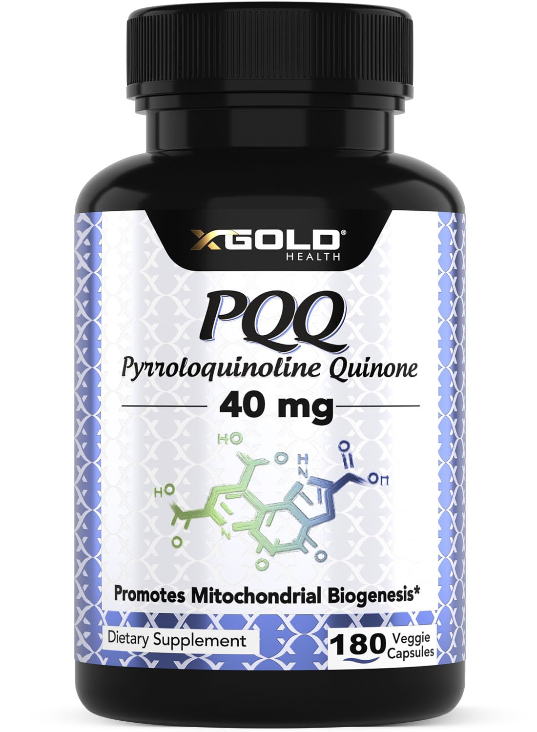 Fermented PQQ 40mg bottle label