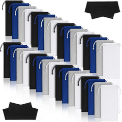 Ferraycle 100pcs microfiber sunglasses pouches in Black White Blue Gray - hero image