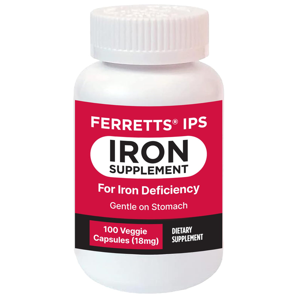 Front view of Ferretts Iron Supplement Capsules IPS