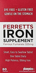 Ferretts Tablets #60 (106 mg) 2 Pack bottle – iron supplement for daily iron support