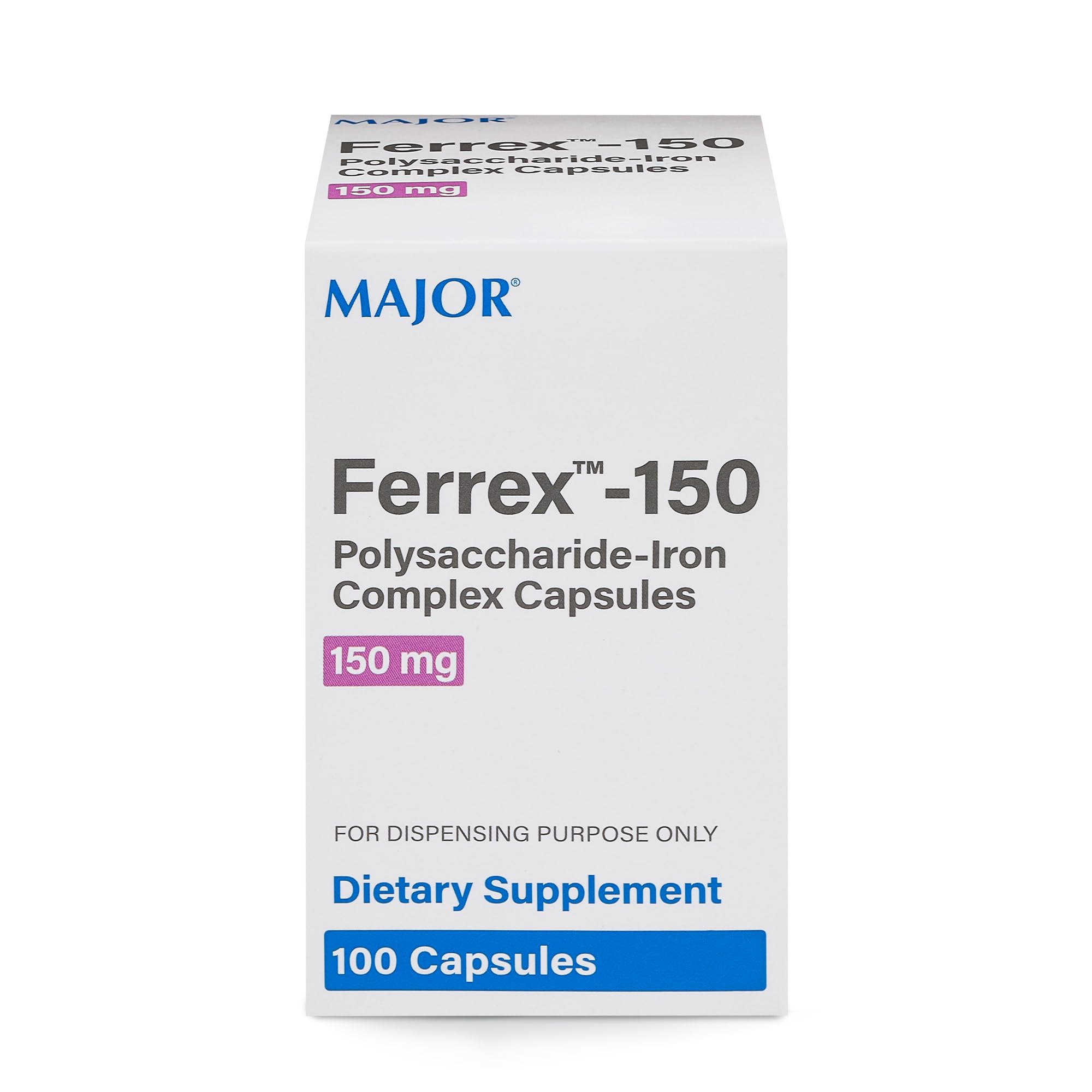 Ferrex-150 front label on bottle