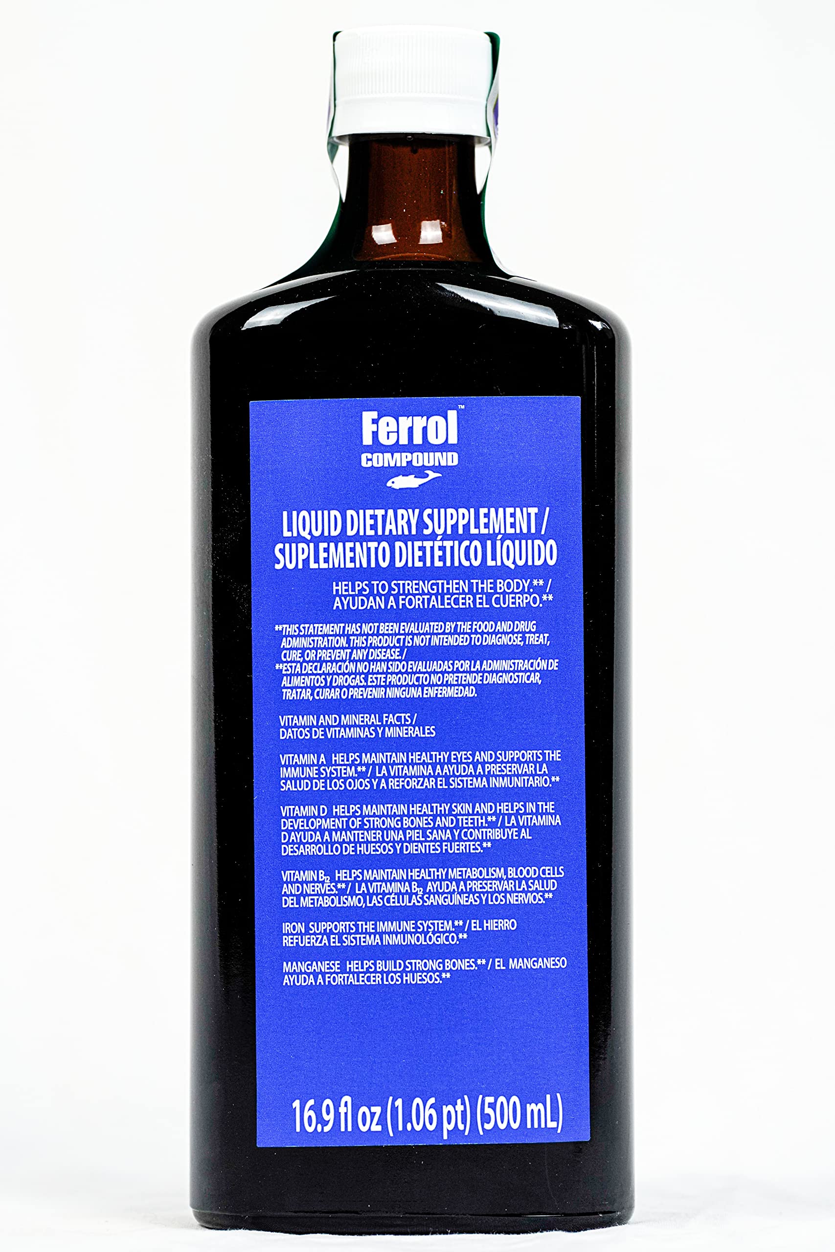 Ferrol Compound 500 ml bottle with label visible