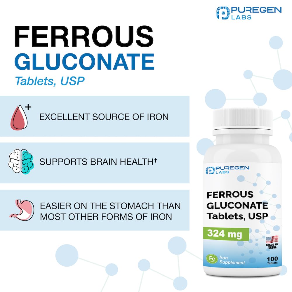 Graphic showing 38 mg elemental iron per serving