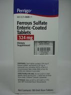 Ferrous Sulfate 324 mg Enteric-Coated Red Tablets - 100 Count