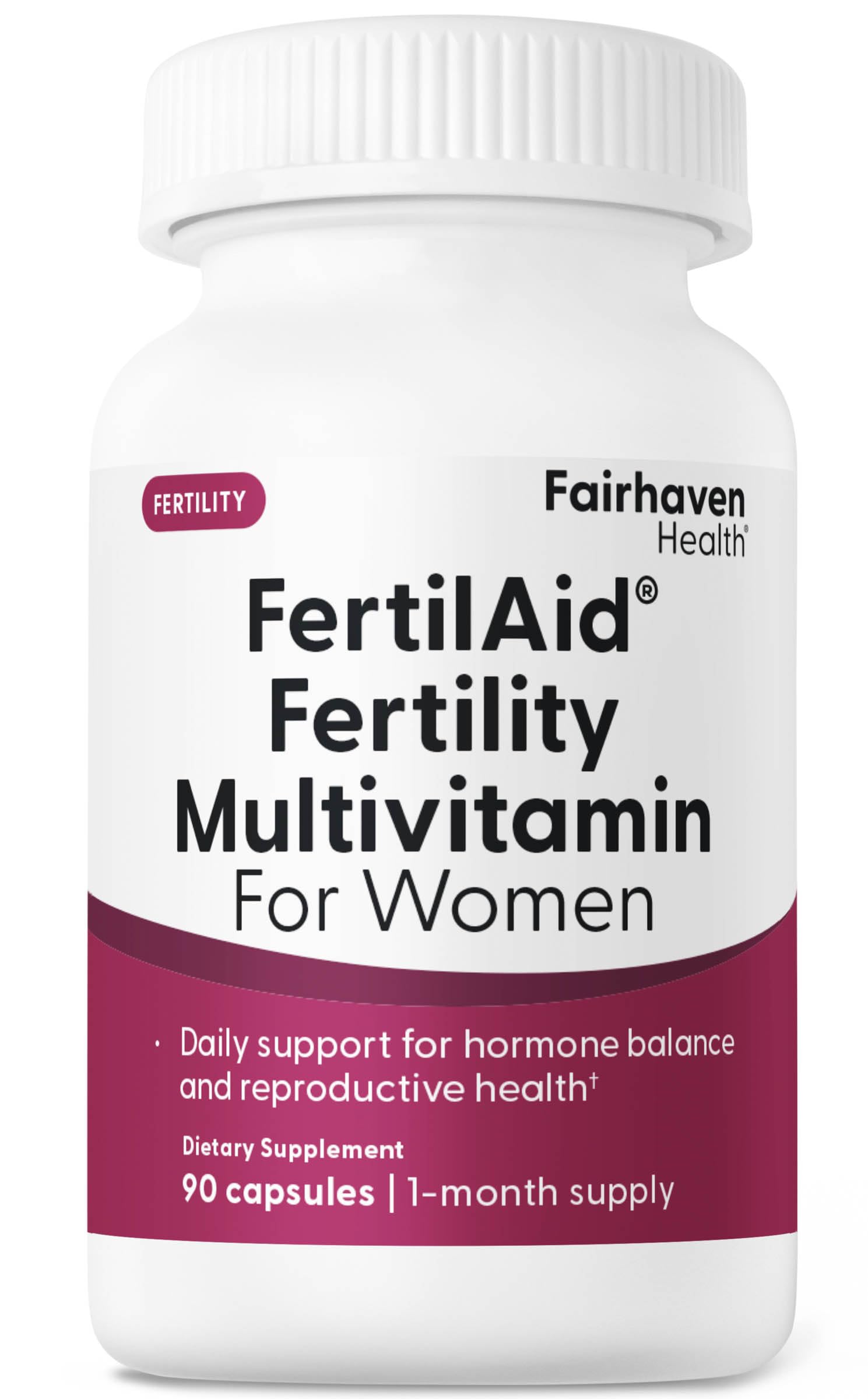 Fairhaven Health FertilAid for Women bottle on a white background