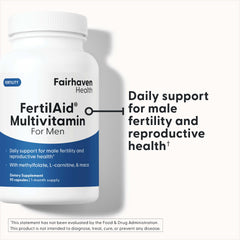 Close-up of FertilAid for Men capsules