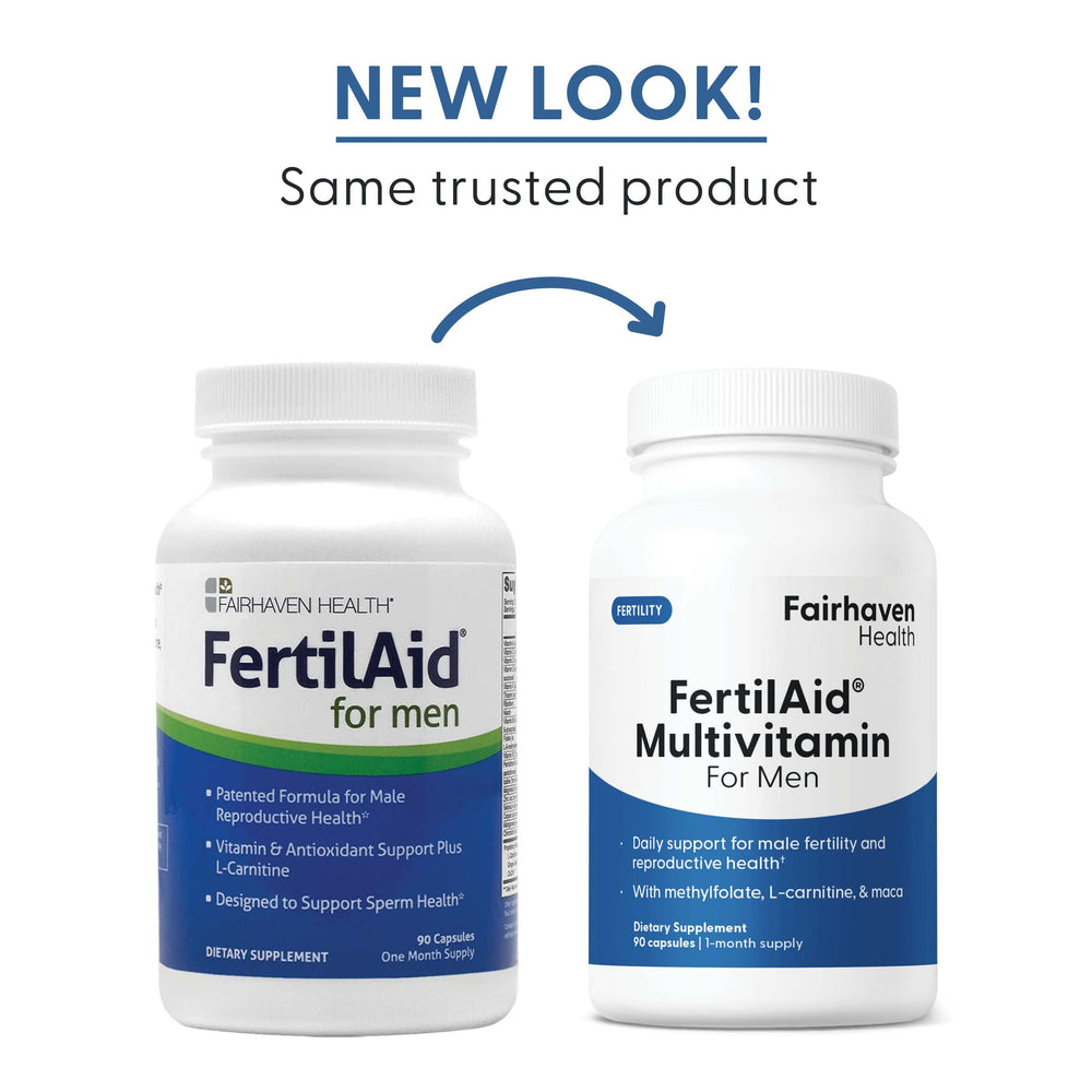 Lifestyle image of a man holding FertilAid for Men bottle
