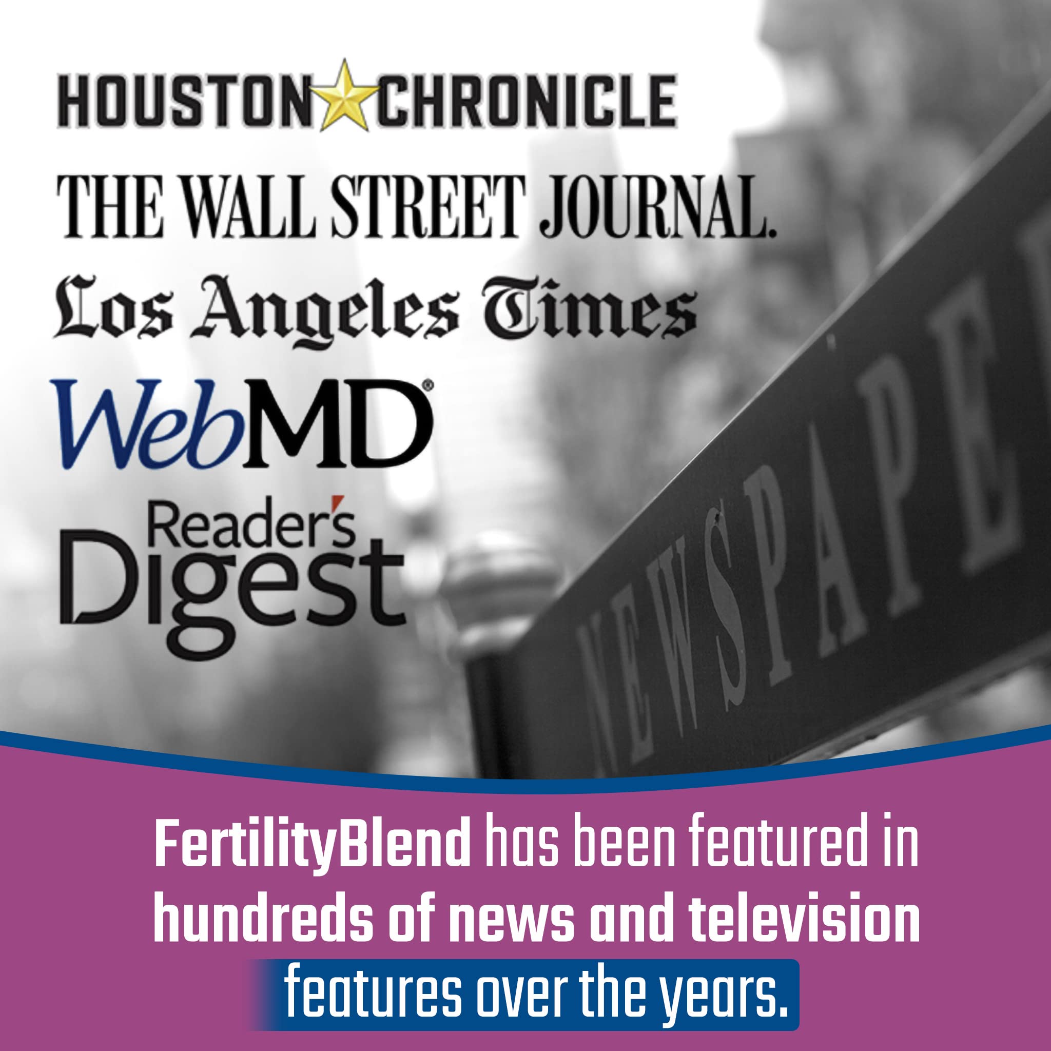 Fertility Blend 90 veggie capsules-pack shows a month-long supply for cycle tracking and prenatal planning.