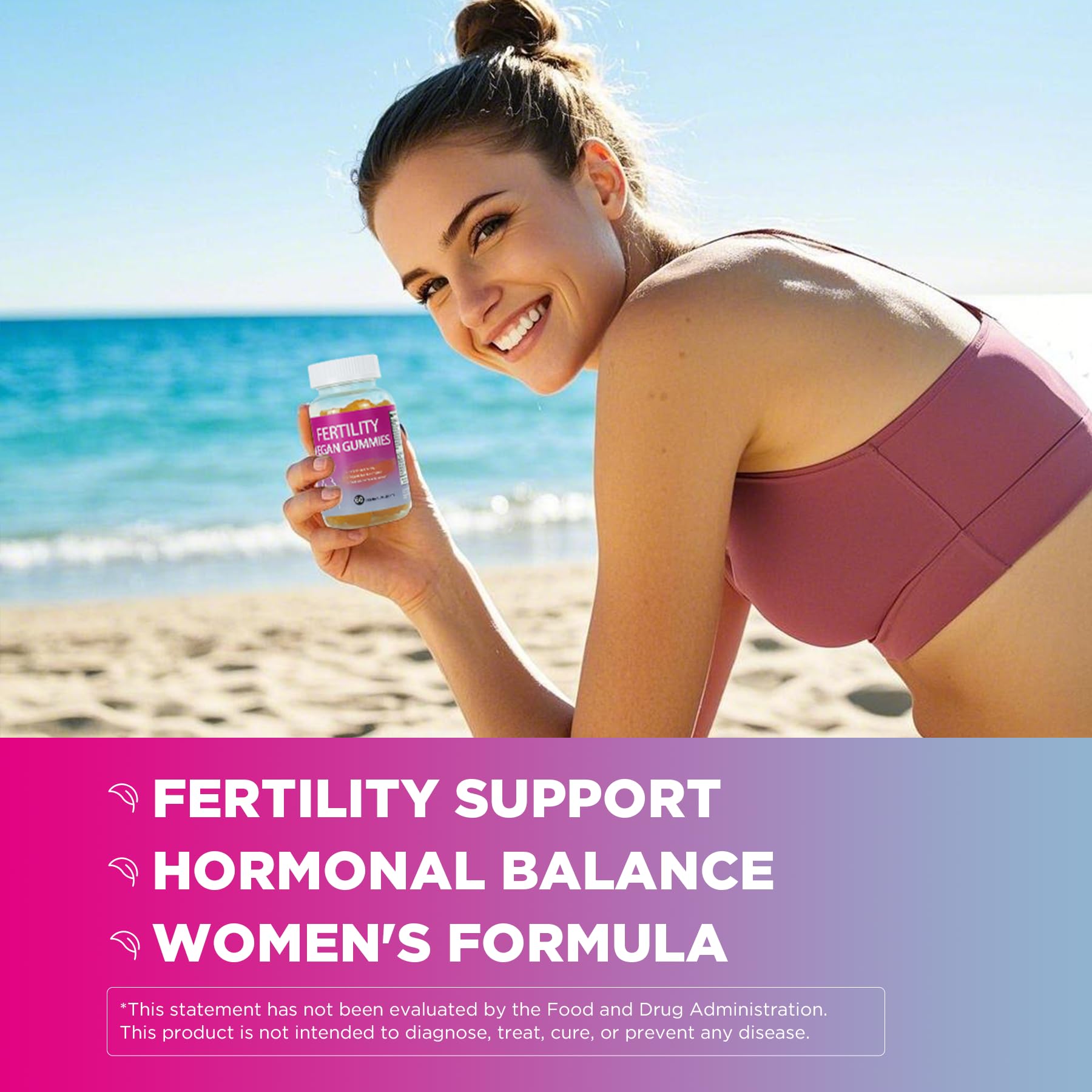 Fertility Gummies with Inositol for hormone regulation and healthy cycle.