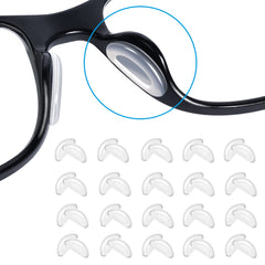 Festful clear silicone eyeglass nose pads 20-pack