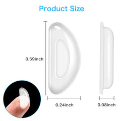 Anti-slip silicone nose pads on glasses frame