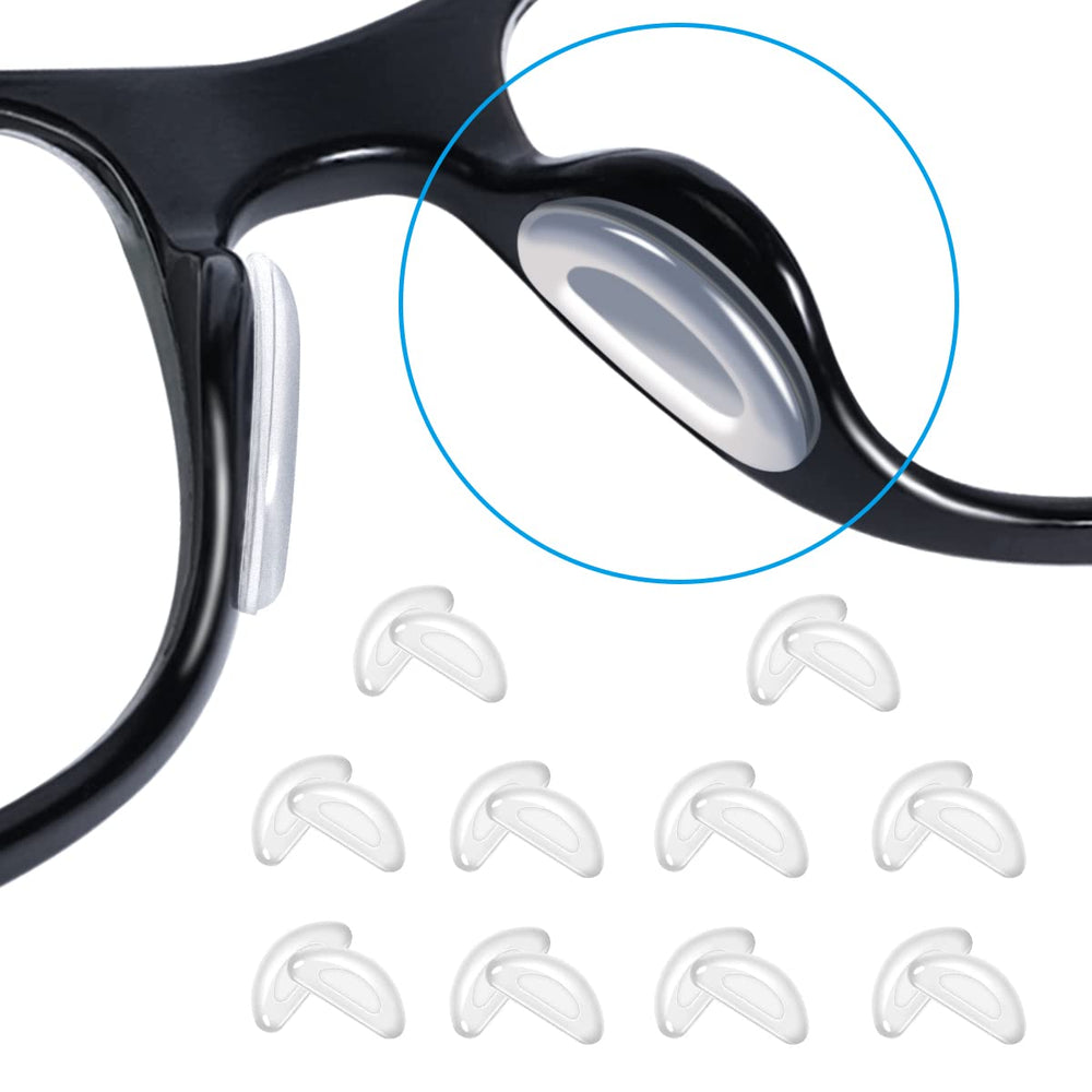 Festful clear silicone nose pads for glasses (10 pairs)