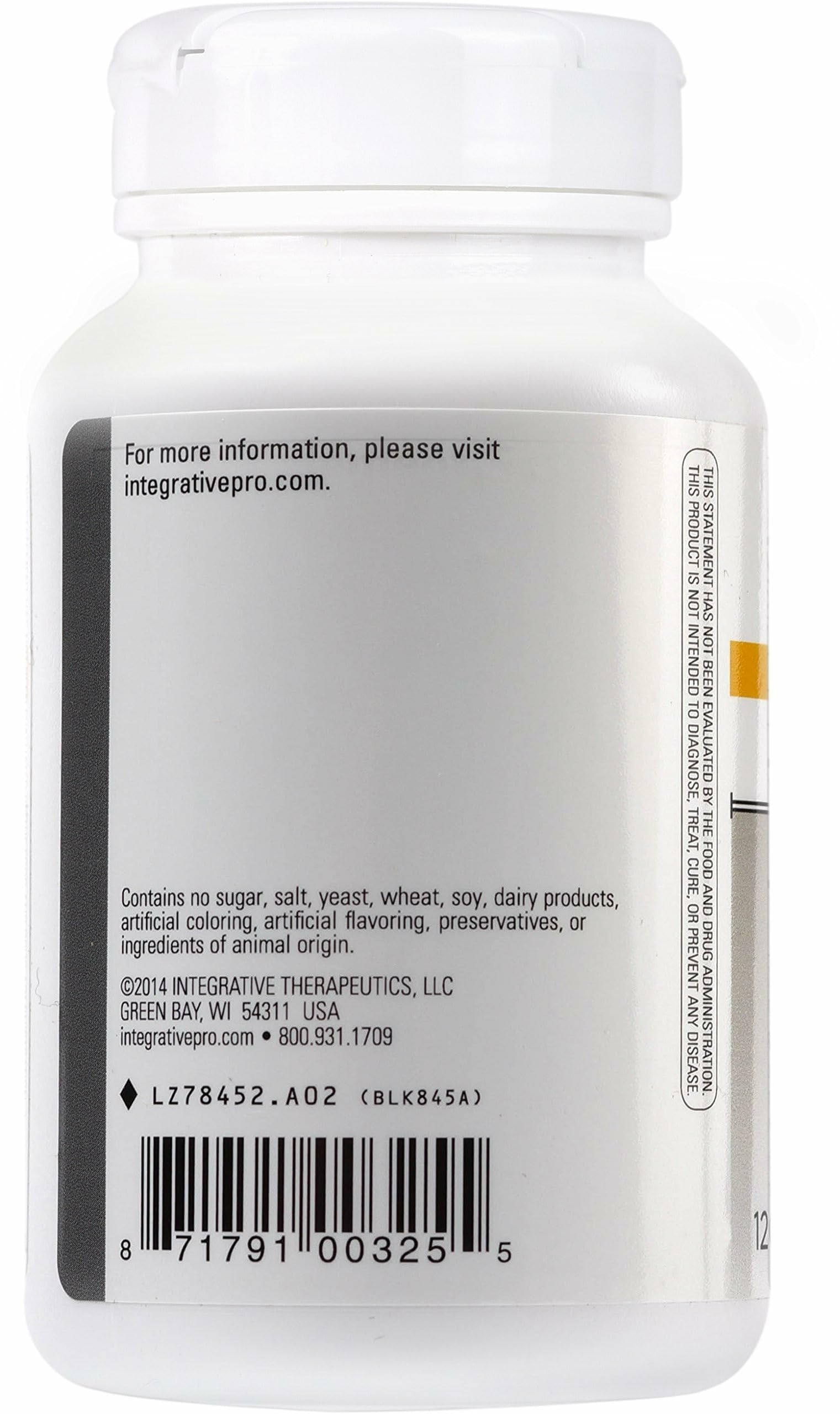 Dairy-free vegan Fiber Formula bottle on a white background