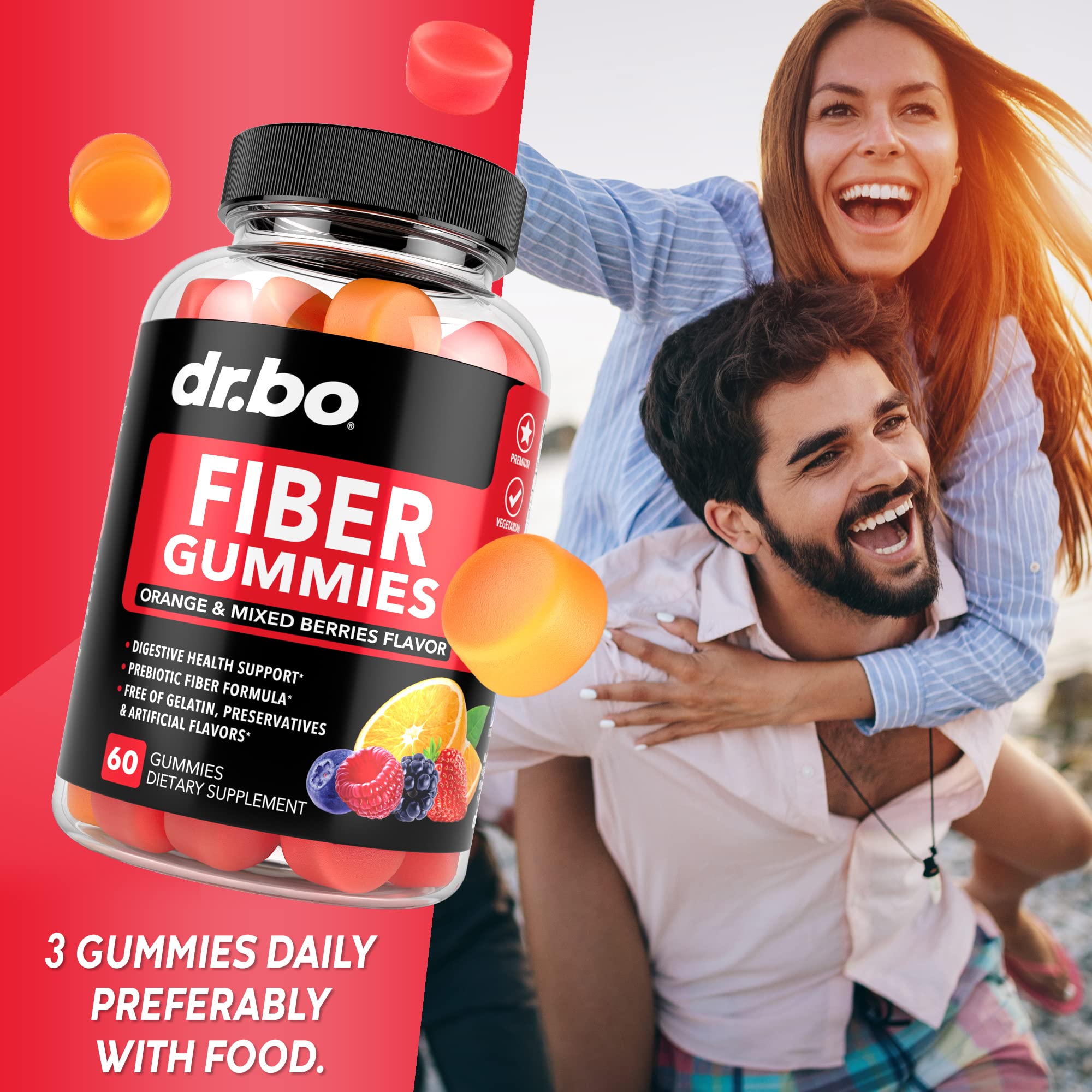 Back label of the bottle with dosage instructions and ingredients