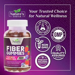 Gummies made from natural ingredients and plant-based fibers