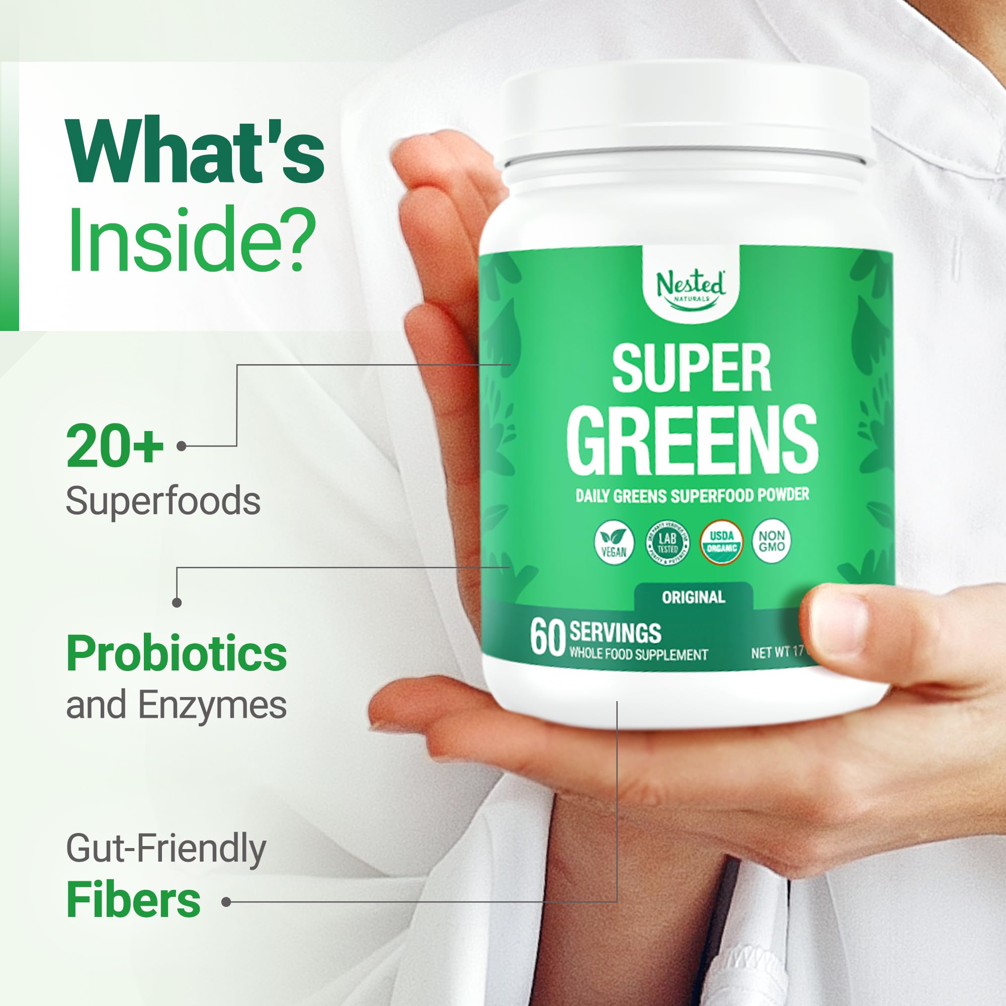 Graphic depicting fiber and probiotic blends for gut health