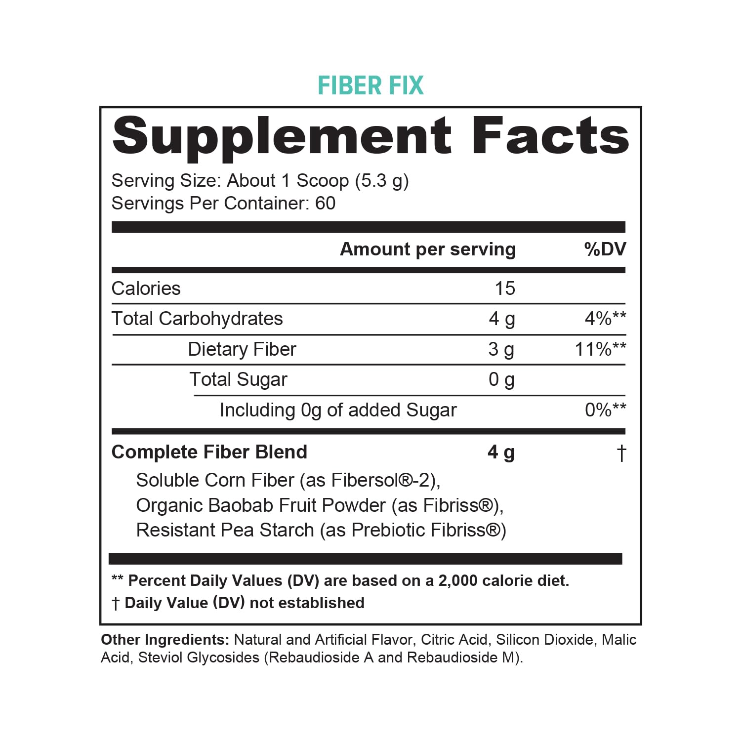 60-serving bottle of colon cleanse detox powder for women