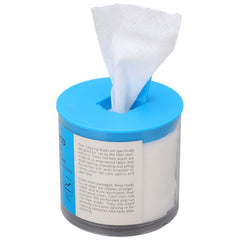 Fiber optic cleaning wipes kit with lint-free microfiber cloths