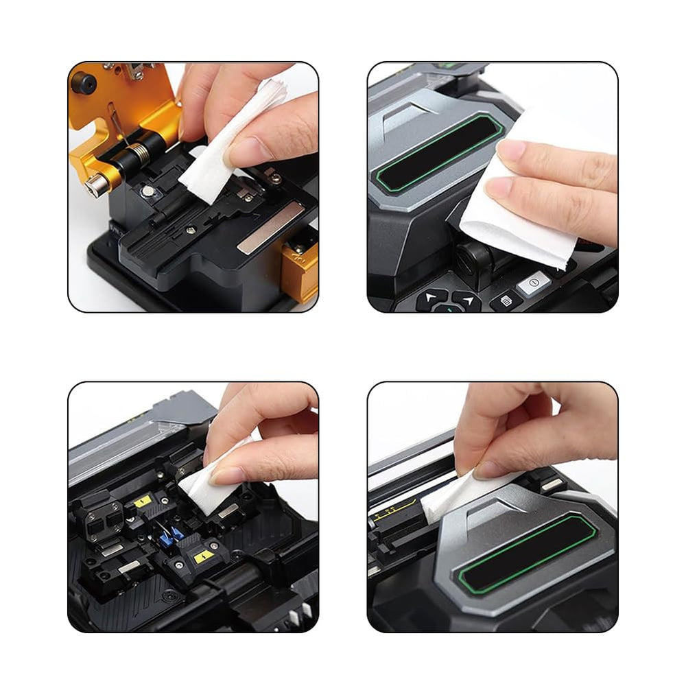 Compact on-the-go lint-free cleaning wipes