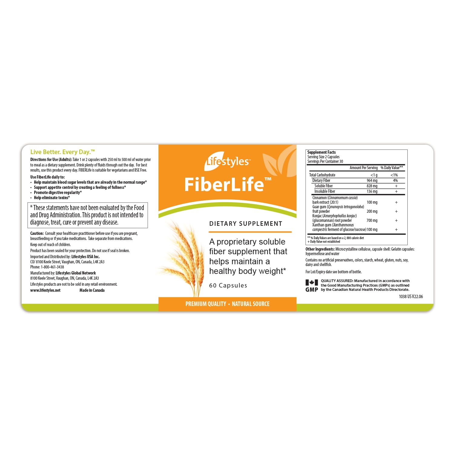 FiberLife product on a kitchen counter promoting digestive health