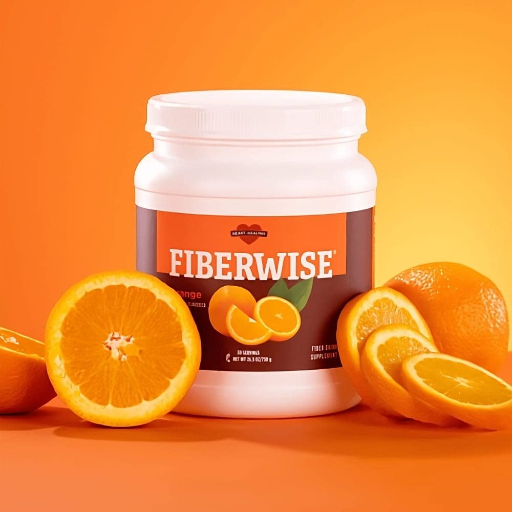 Side view of Fiberwise Drink Orange Canister