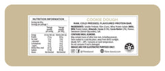 Close-up of the cookie dough flavoured protein bar showing texture