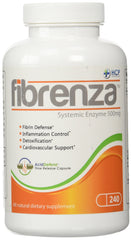 Close-up of Fibrenza 240 caps label