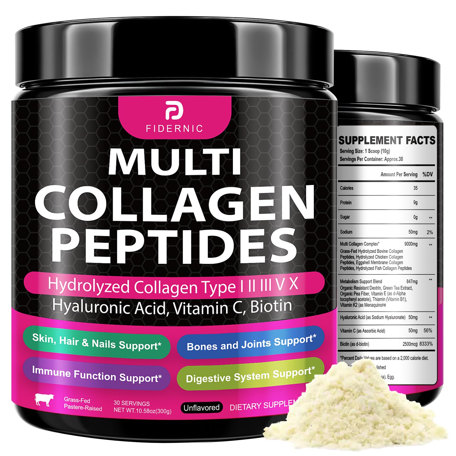 FIDERNIC Multi Collagen Peptides Powder main image