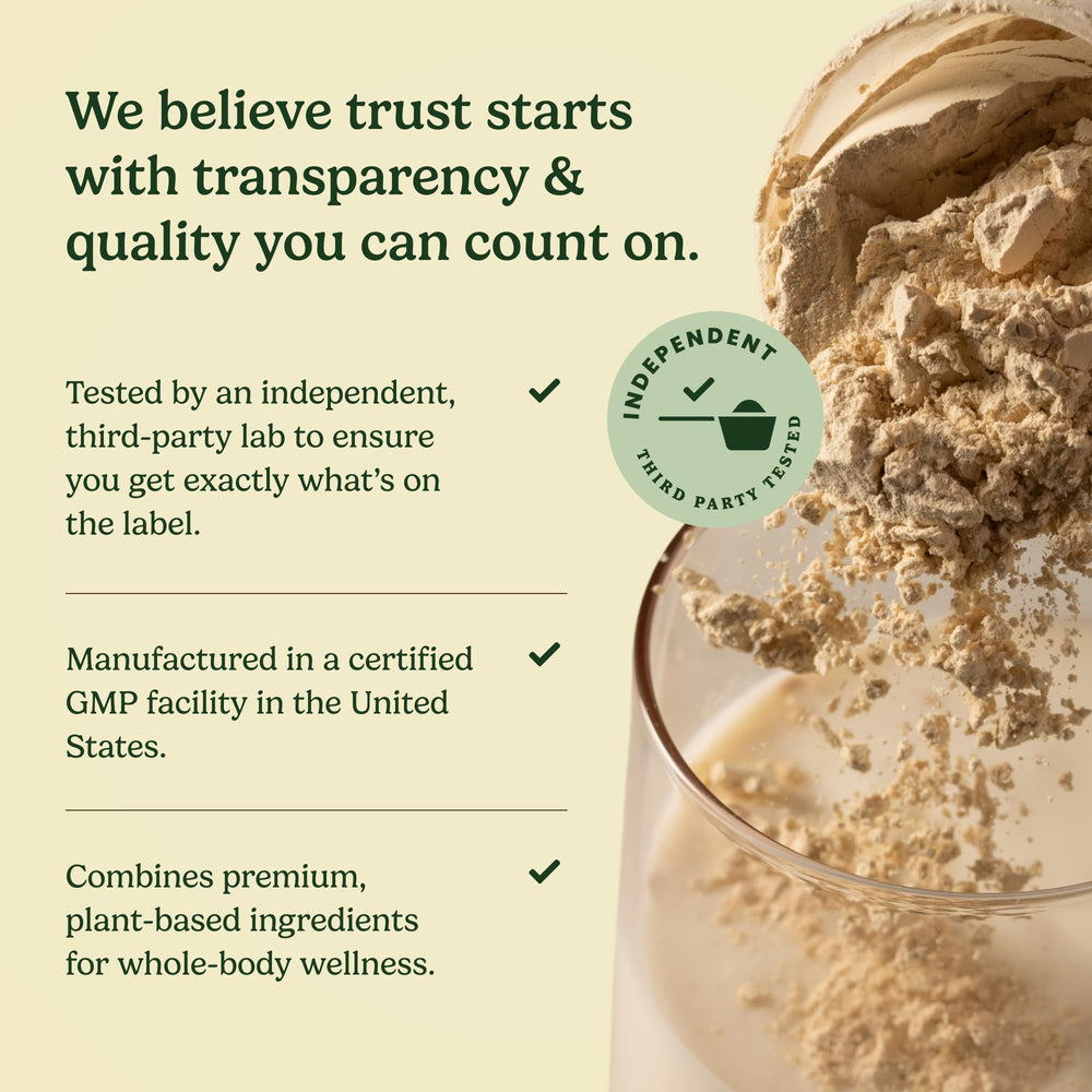 Field's Great ingredients include pea protein, pumpkin, resistant starch, and probiotics for gut balance.