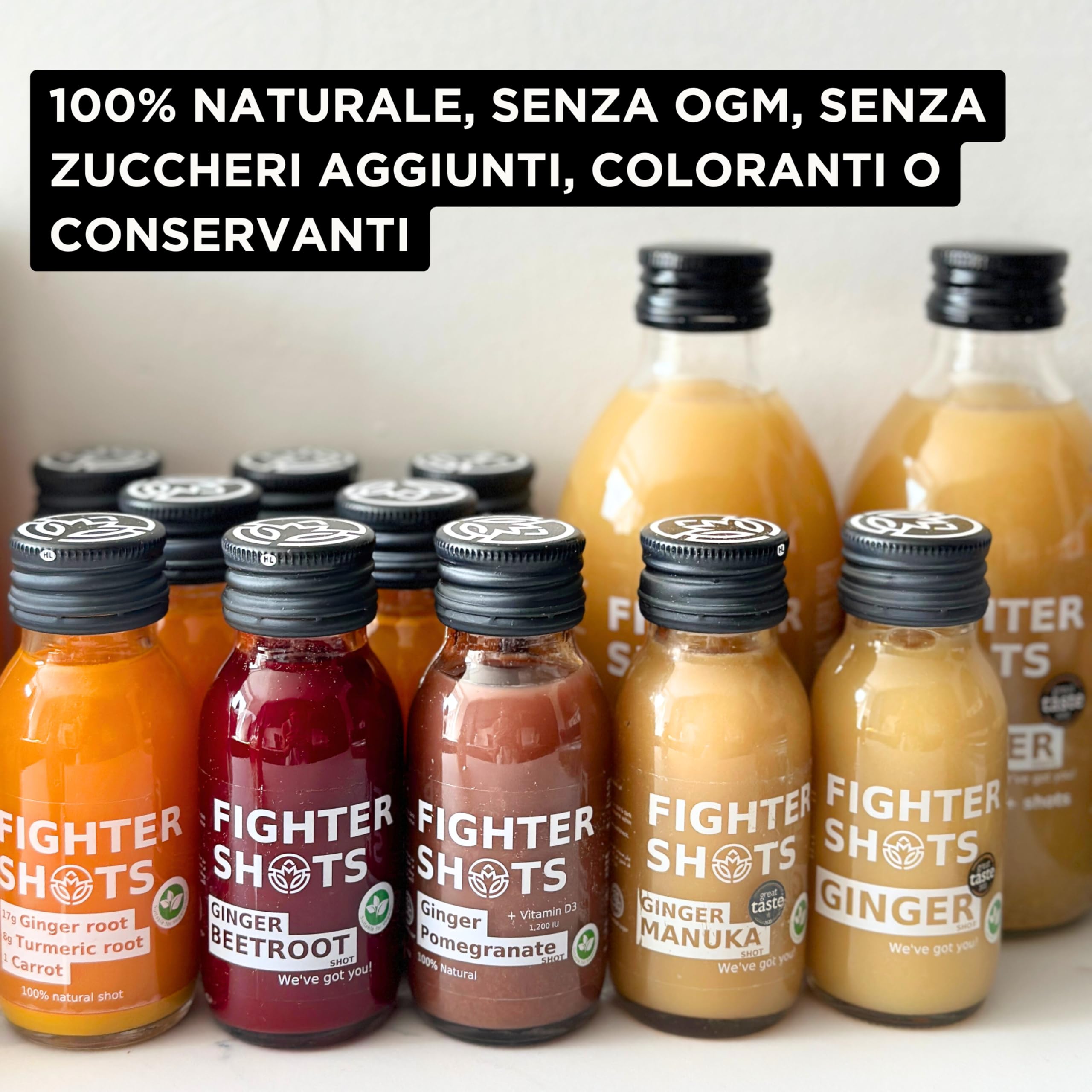 Ginger, Manuka honey and other ingredients on the label