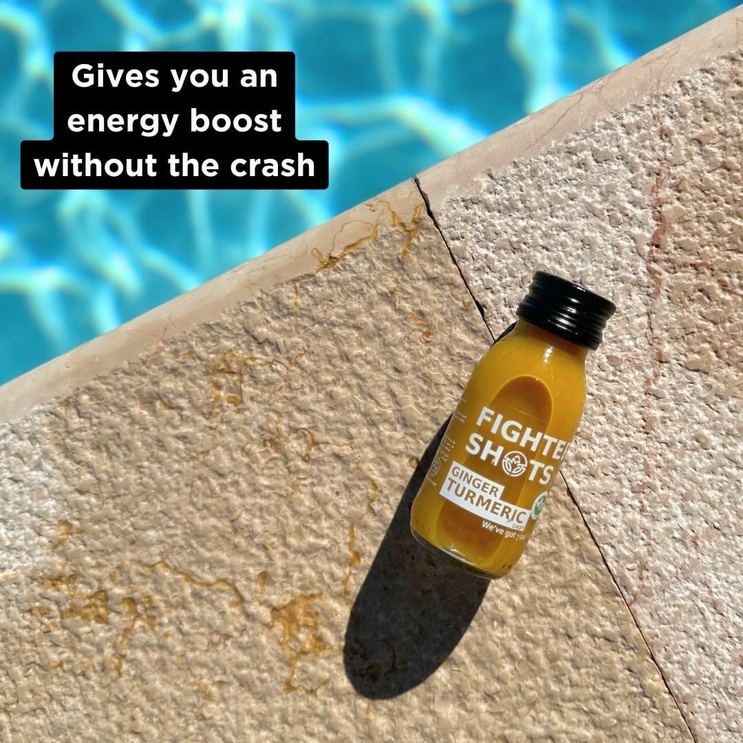 12-pack box of Fighter Shots Ginger + Turmeric