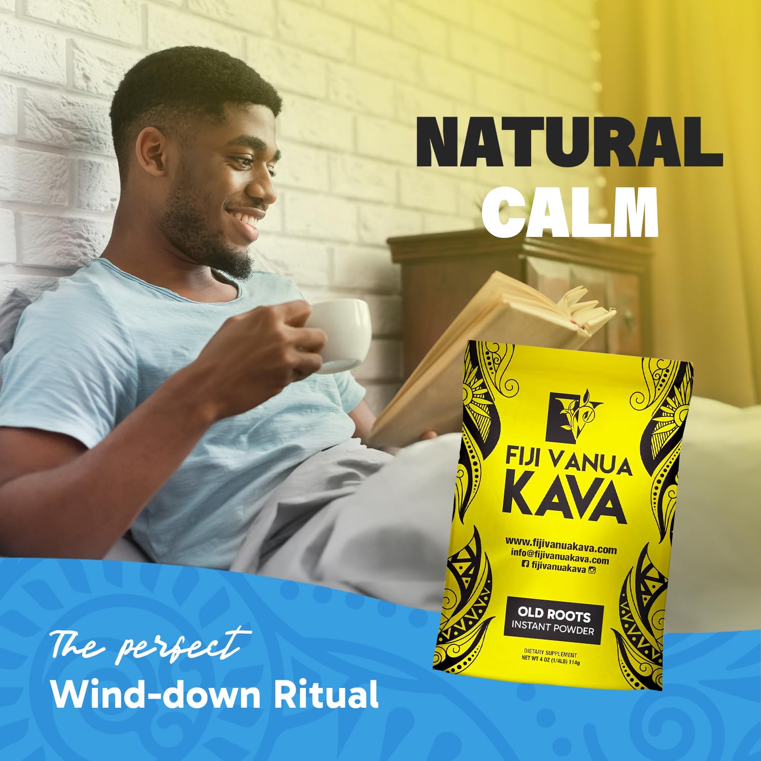 Kava powder being mixed with water to prepare a drink