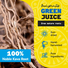 Close-up of noble kava root powder texture