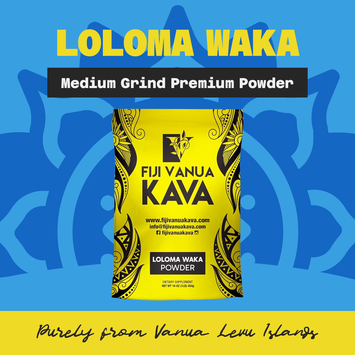 Close-up of medium grind kava powder texture
