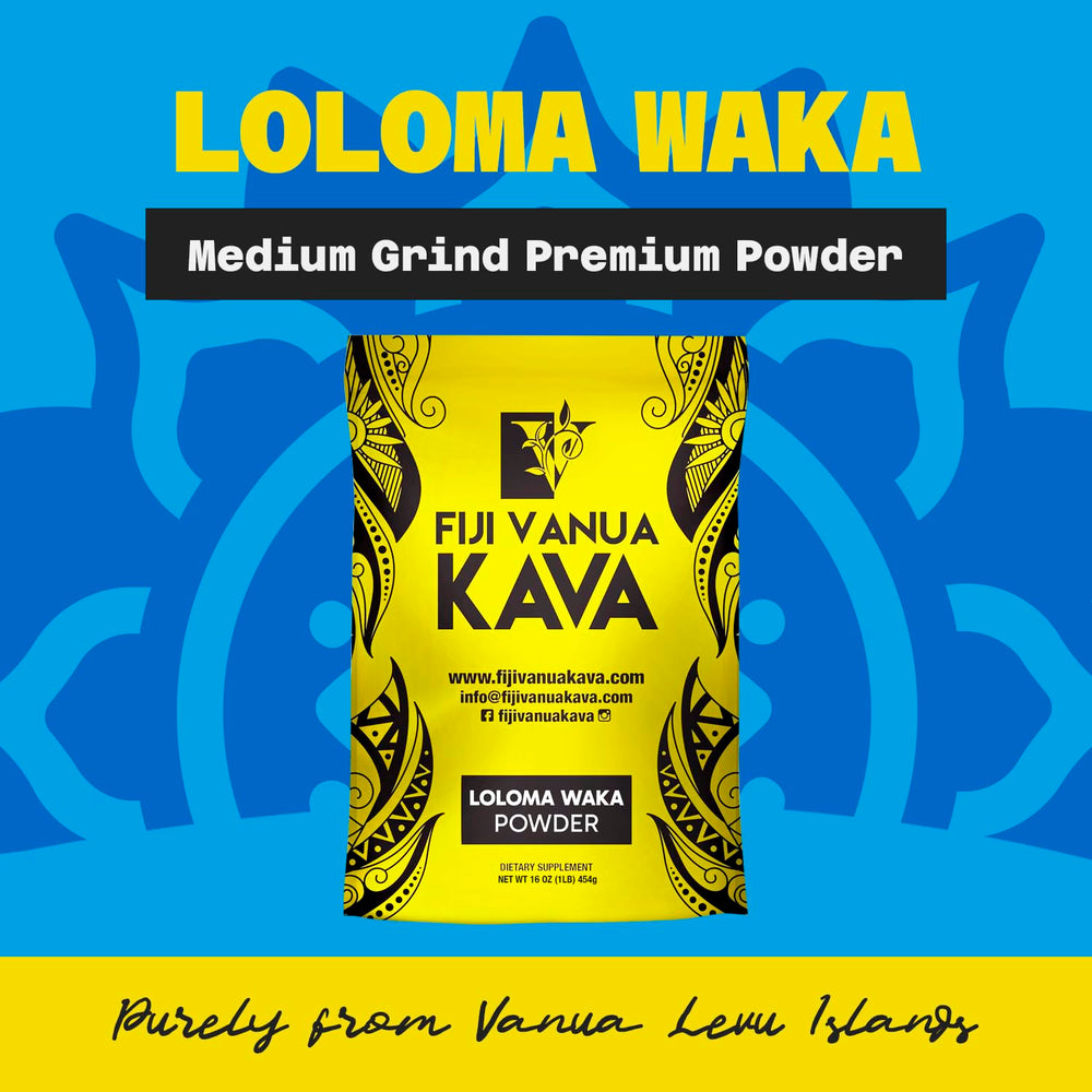 Close-up of medium grind kava powder texture